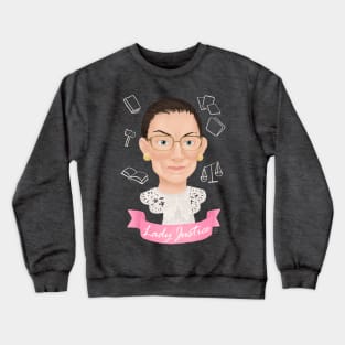 Lady Justice, RBG Crewneck Sweatshirt